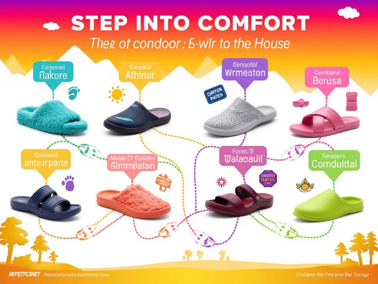 comfortable outdoor slippers selection