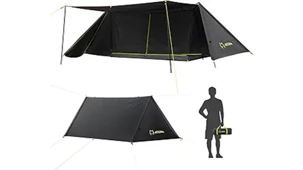 compact two person hiking tent