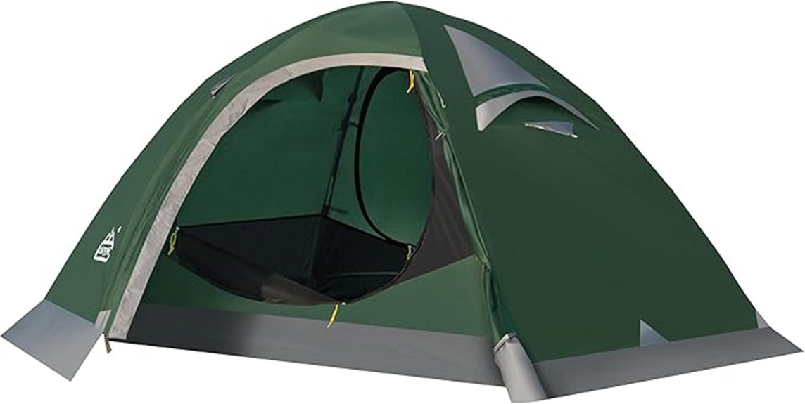 compact winter camping shelter
