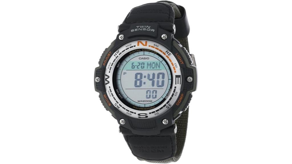 compass equipped digital watch