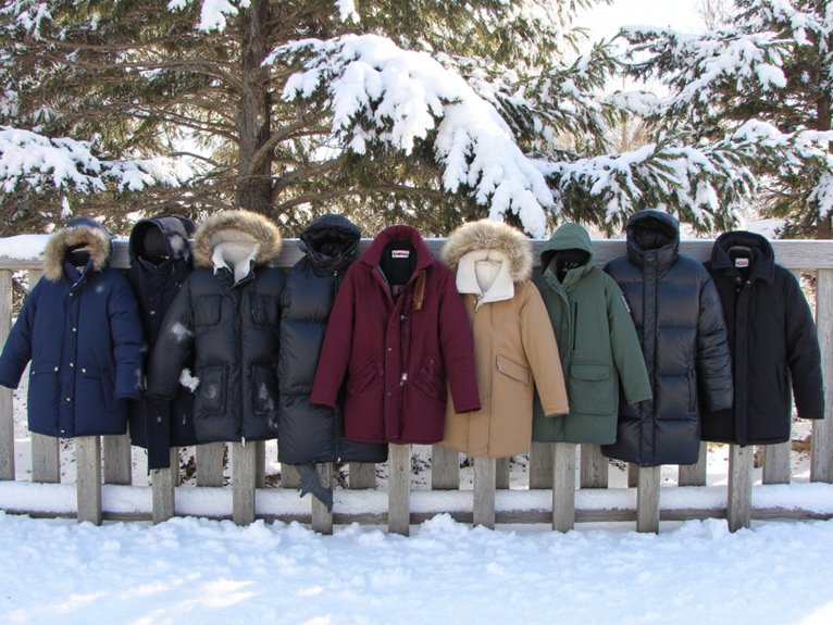 cozy winter coats selection