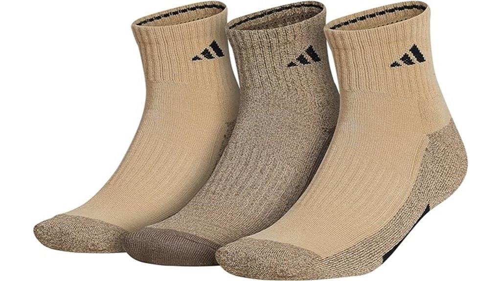 cushioned athletic quarter socks