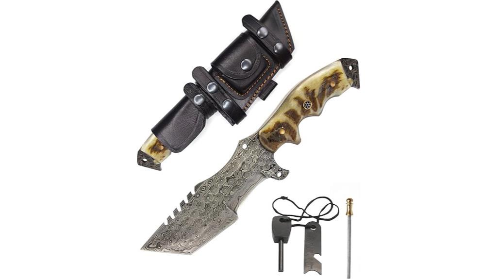 damascus hunting knife sheath