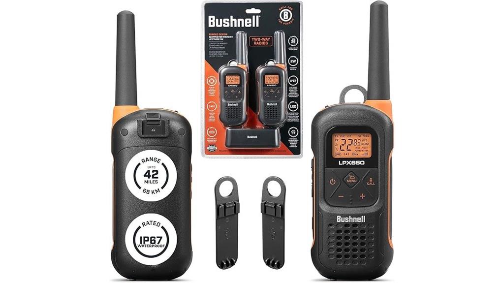 dual pack walkie talkies