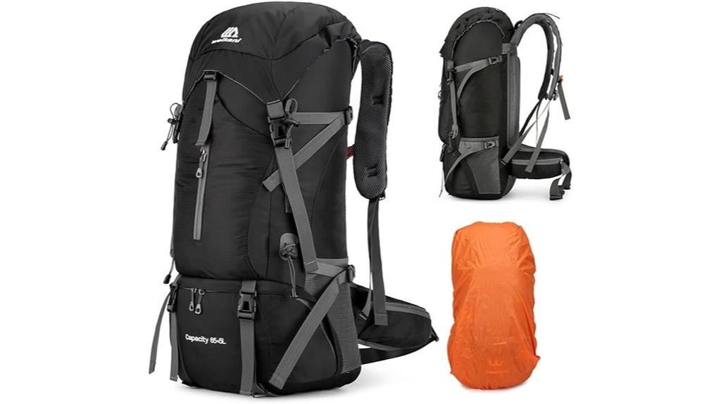 durable black hiking backpack