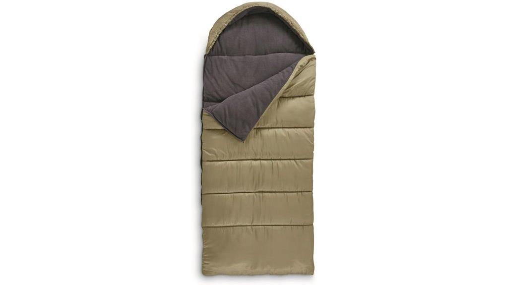fleece lined cold weather sleeping bag