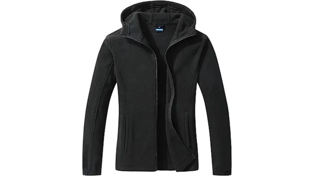 fleece zip up hooded jacket