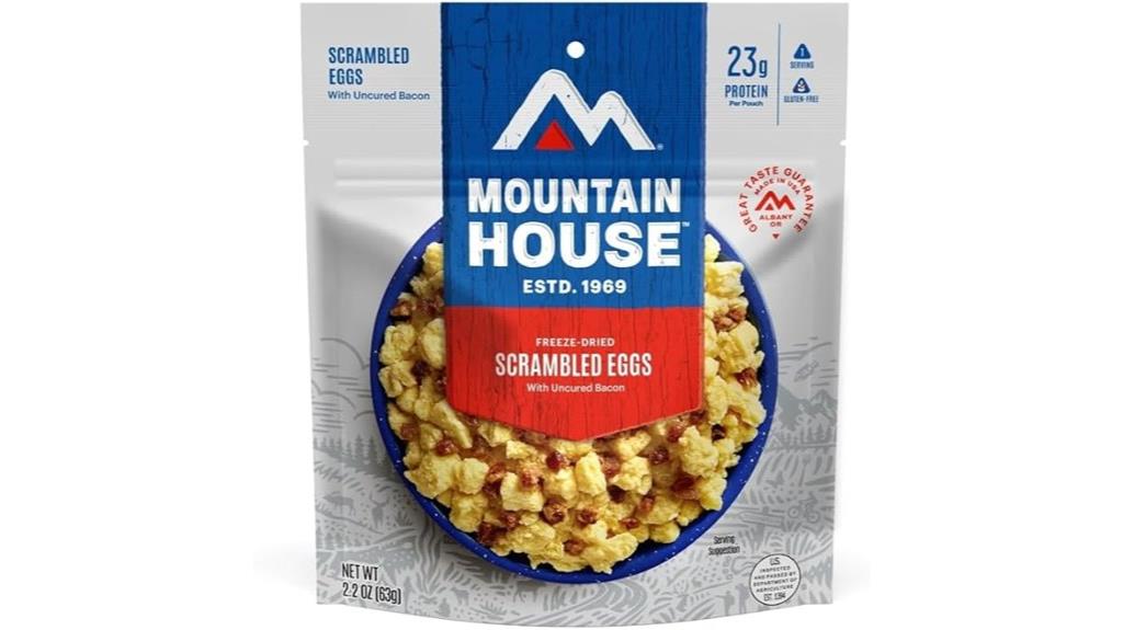 freeze dried bacon and eggs