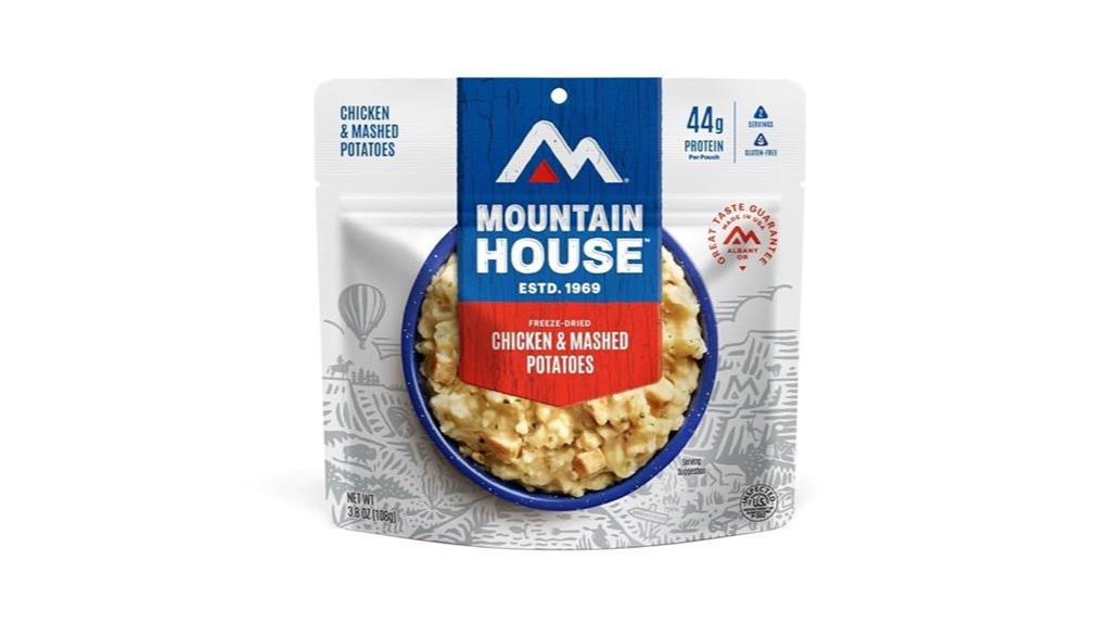 freeze dried camping meal
