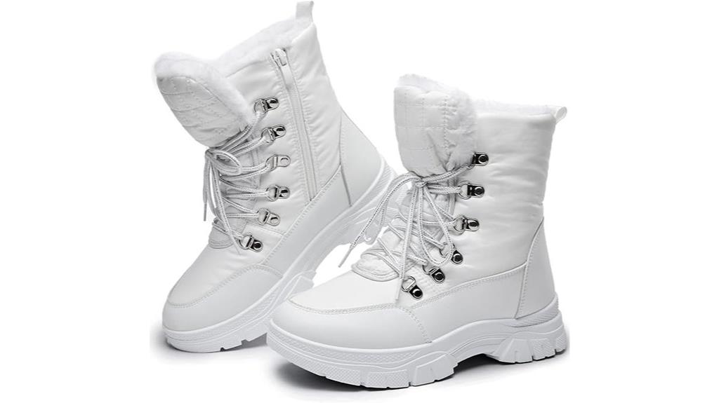 fur lined zipper winter boots
