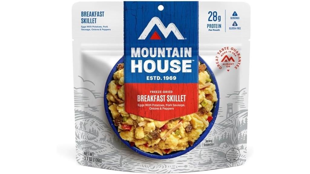 gluten free camping breakfast meal