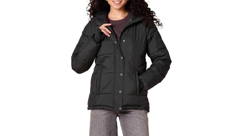 heavyweight hooded puffer coat