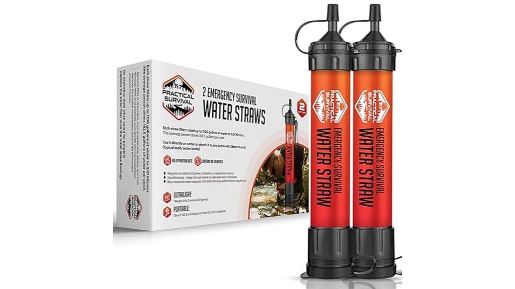 high capacity water filtration straws