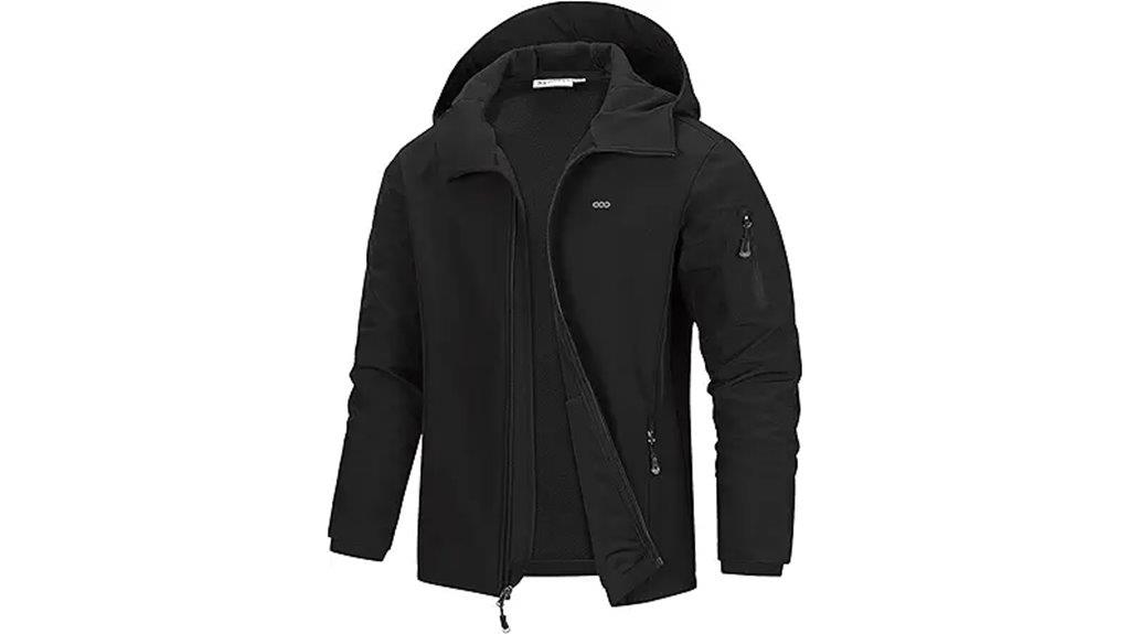 hooded waterproof windbreaker jacket