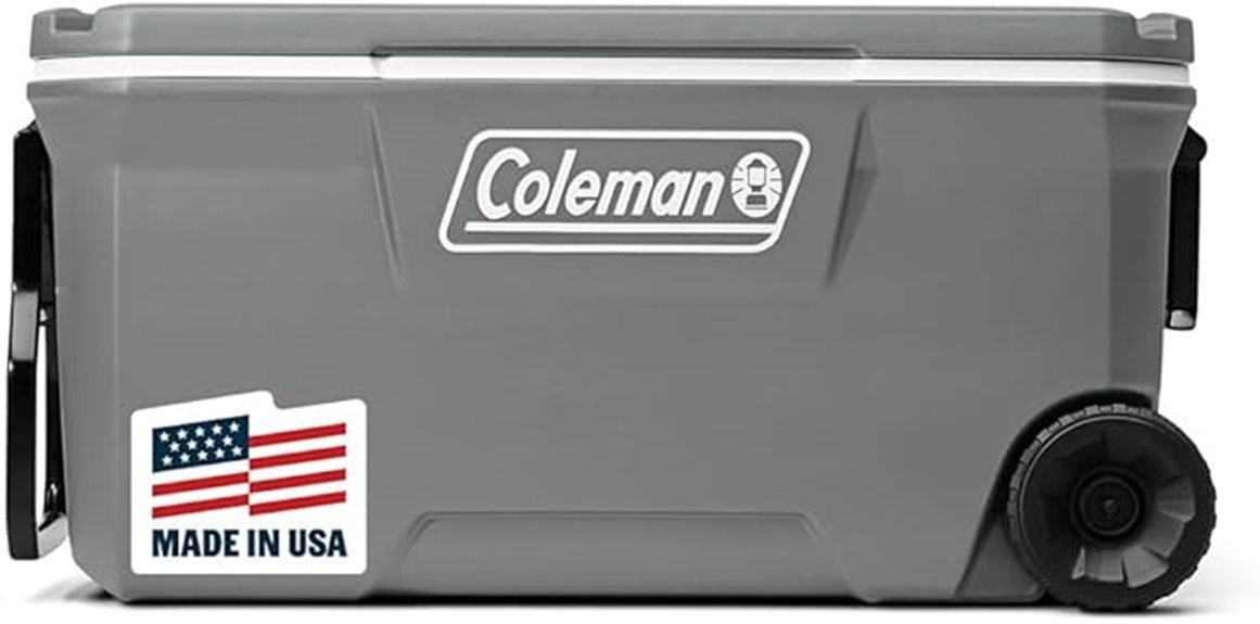 insulated wheeled cooler 100 quart