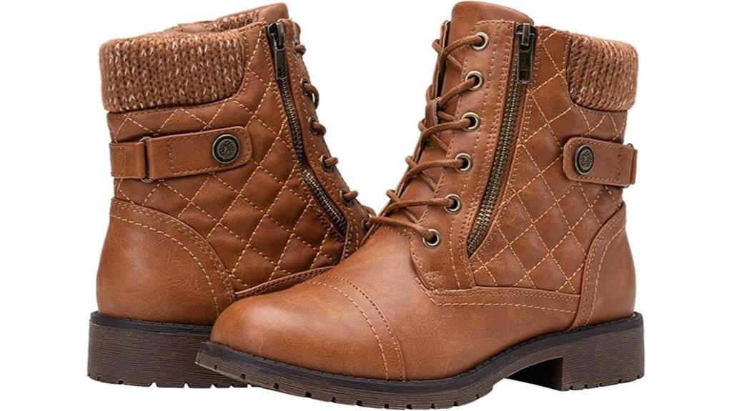 lace up combat ankle boots