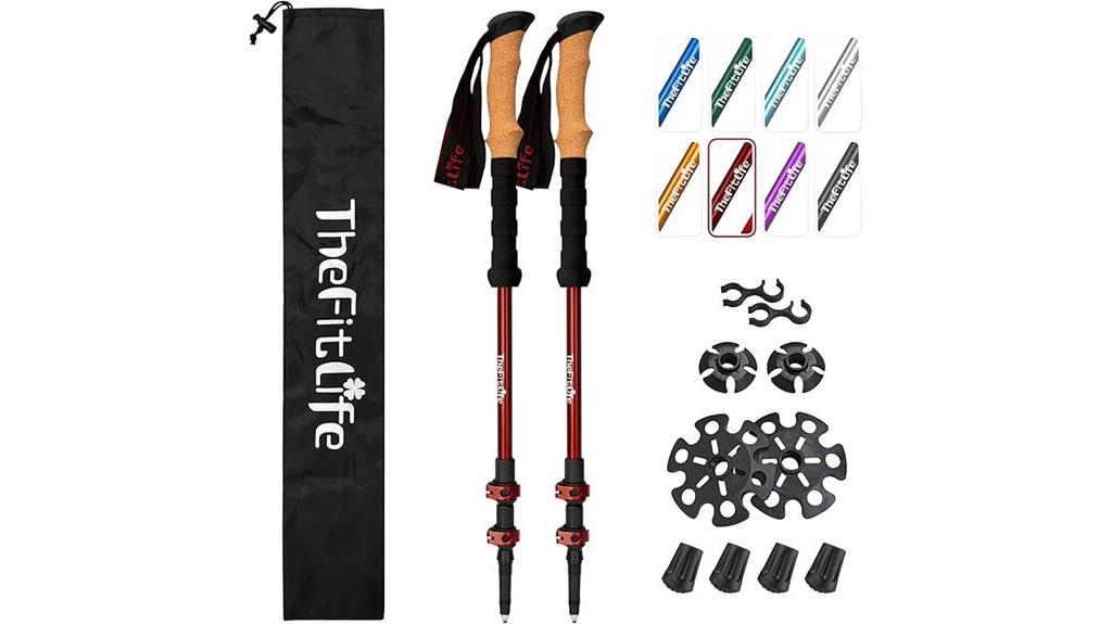 lightweight aluminum trekking poles