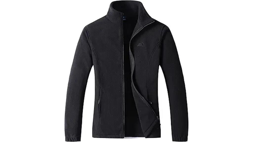 lightweight fleece zip jacket