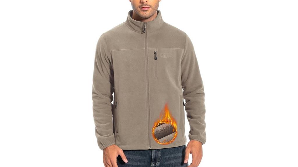 lightweight full zip fleece