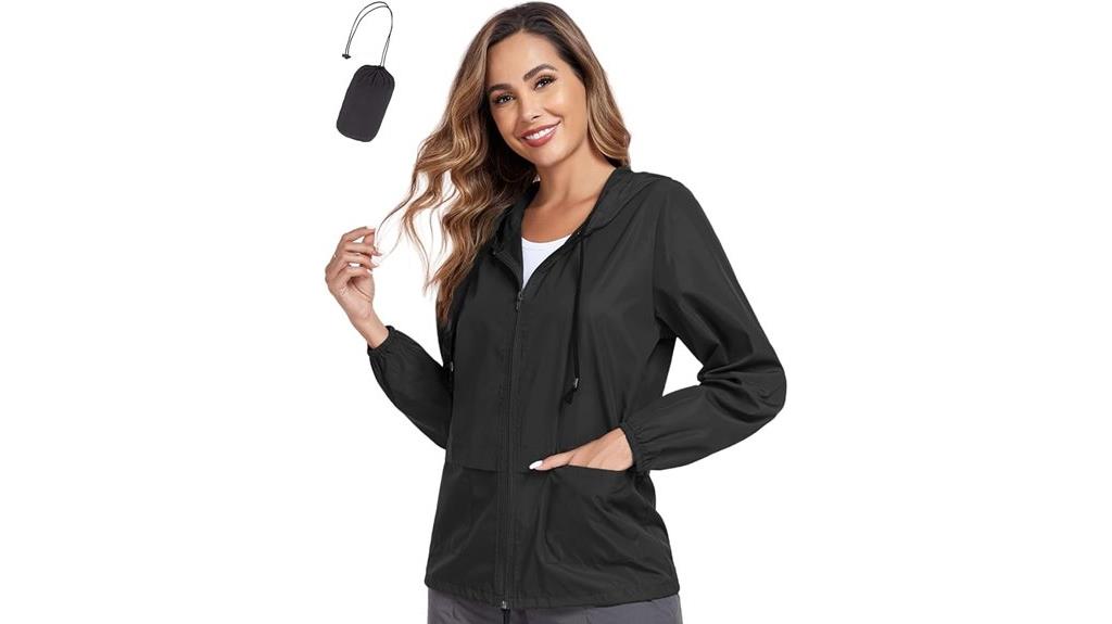 lightweight waterproof hooded jacket