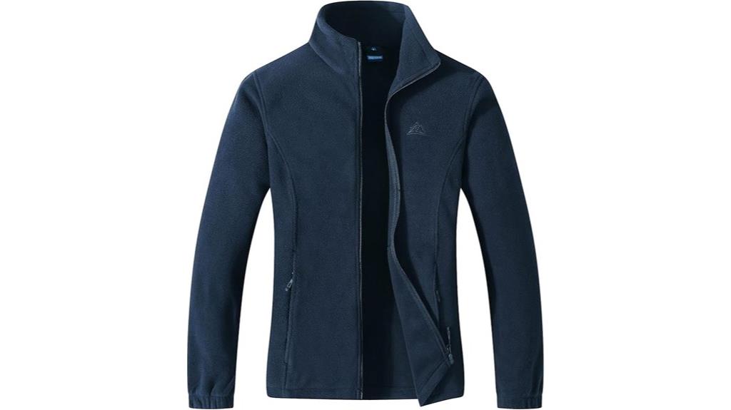 lightweight zip fleece jacket