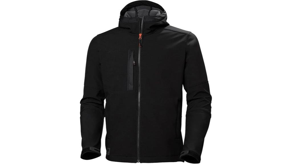 men s hooded softshell jacket