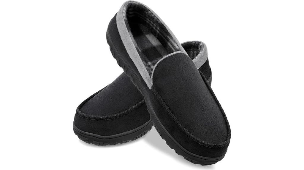 microsuede memory foam slippers