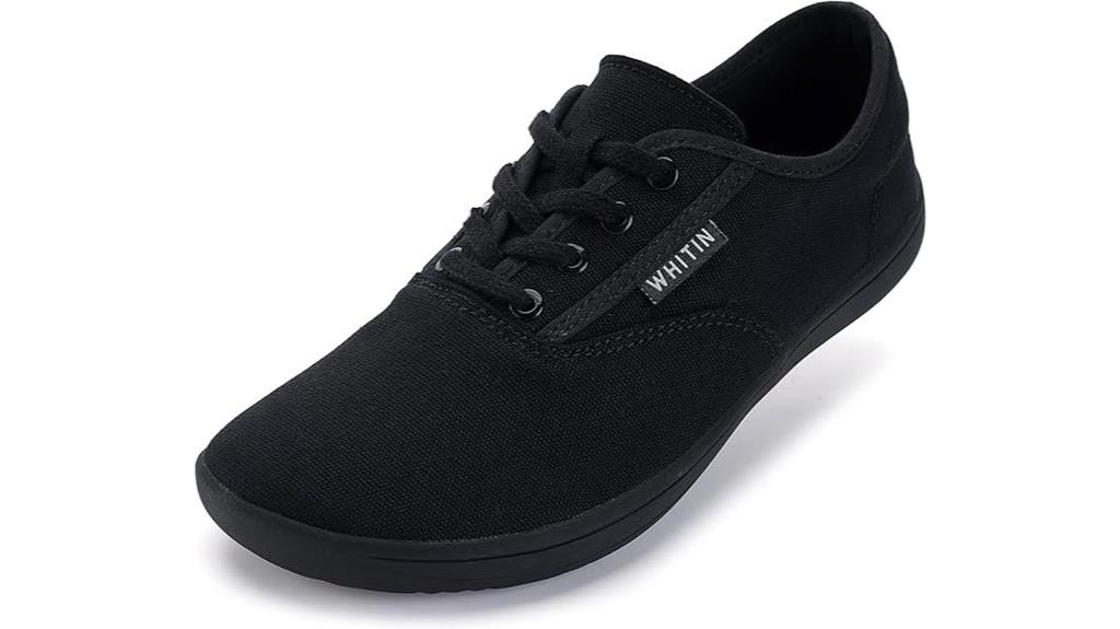 minimalist wide canvas shoes