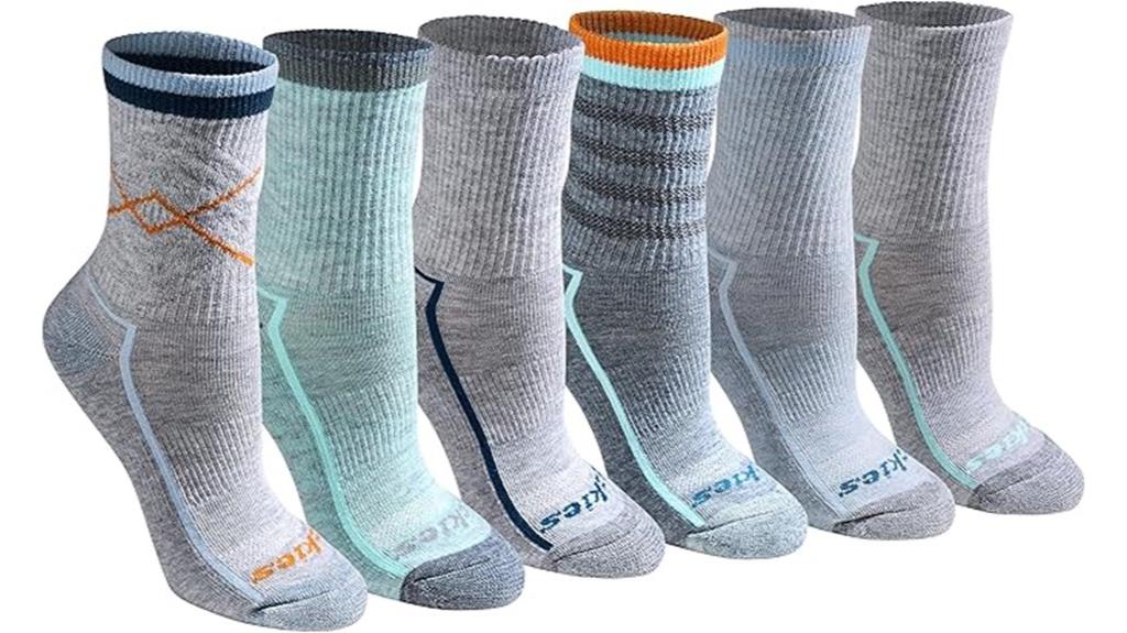moisture wicking mid crew socks