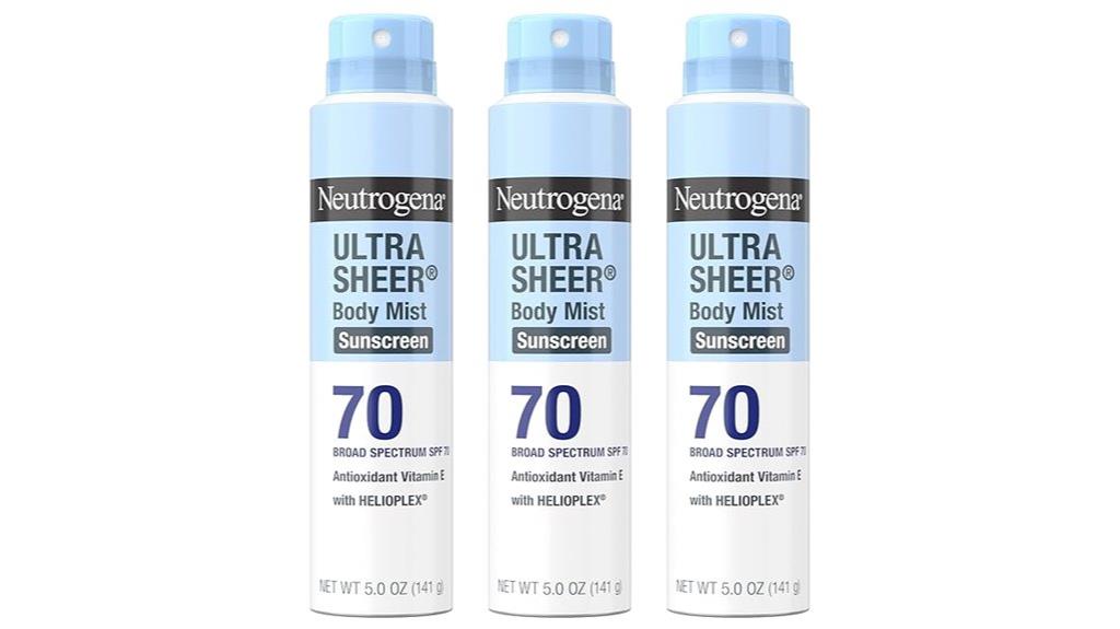 neutrogena sunscreen spray pack