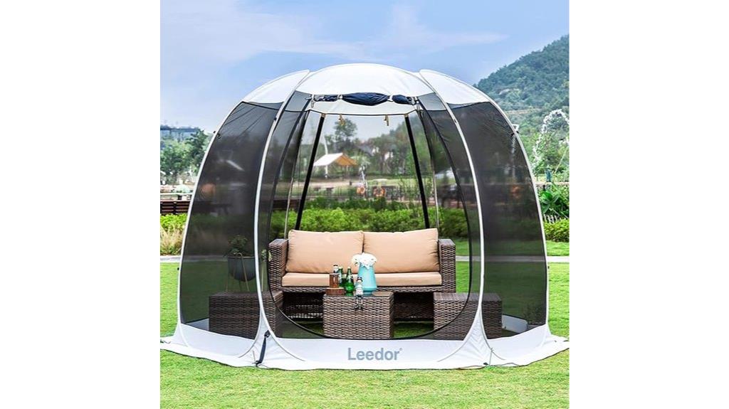 outdoor screen tent setup
