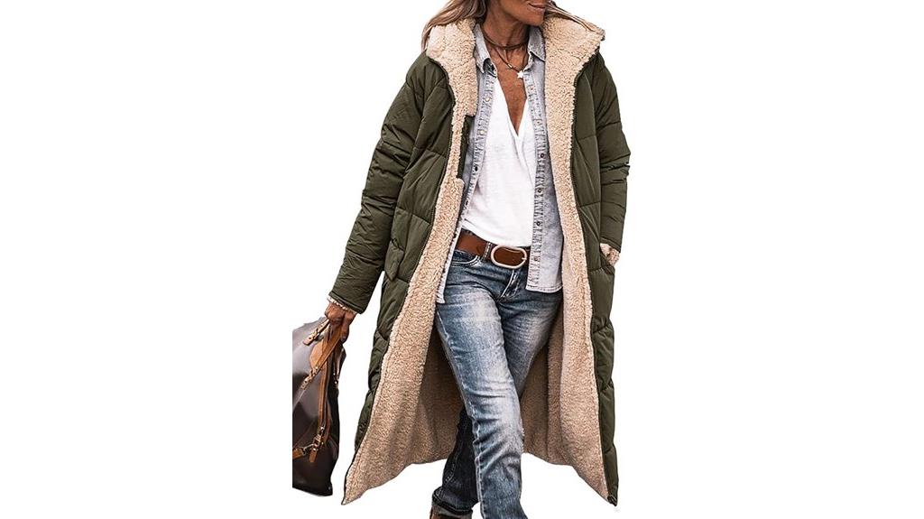 oversized fleece long coat