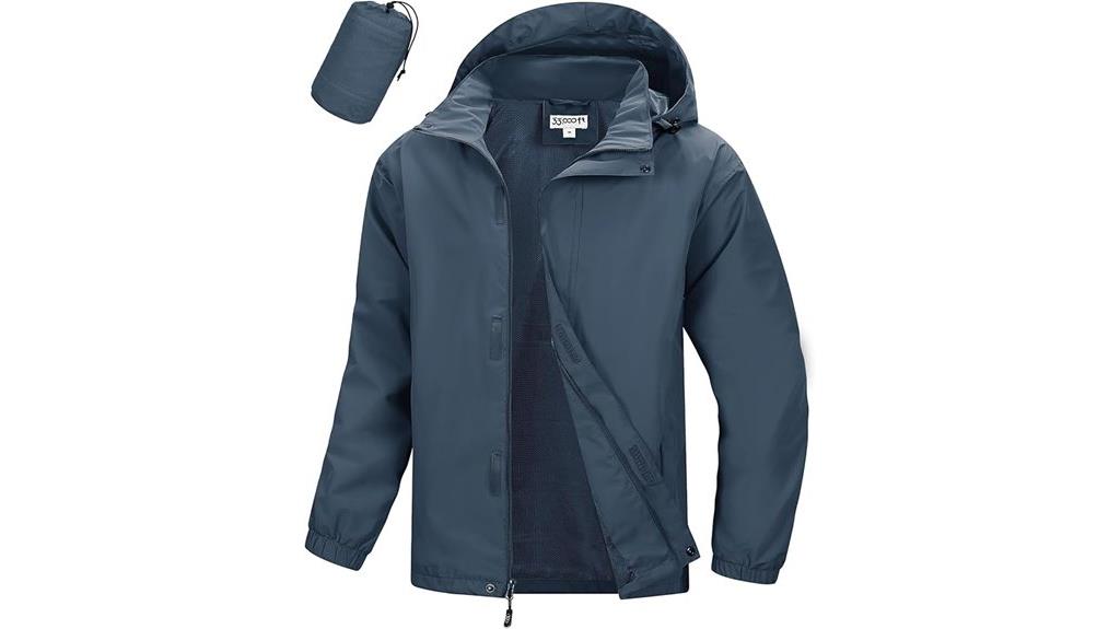 packable waterproof rain jacket