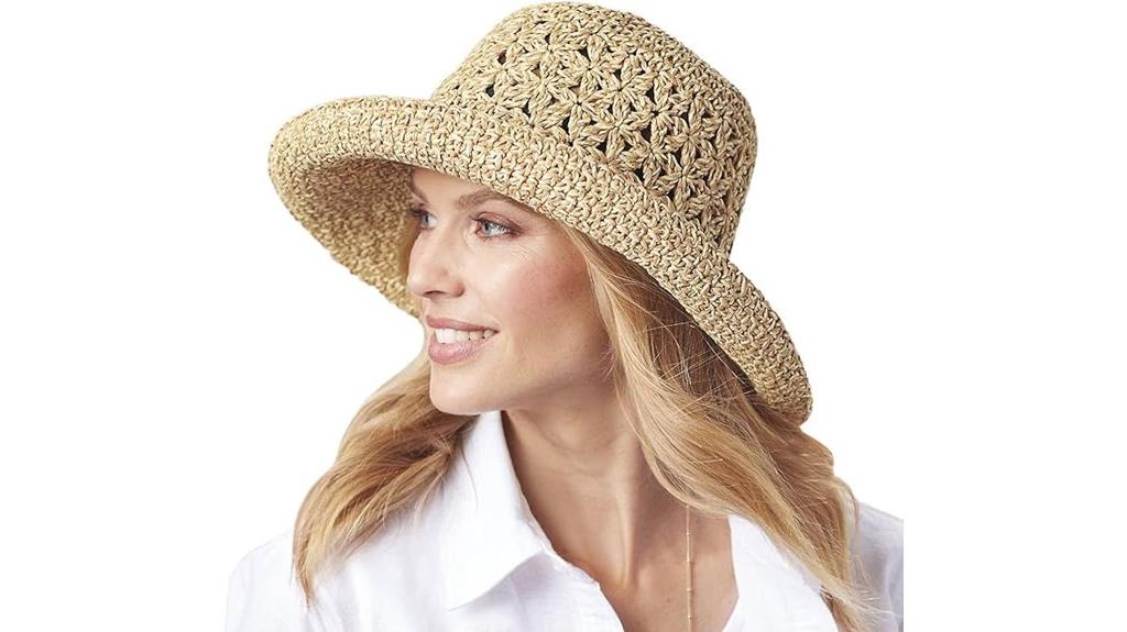 packable wide brim hat