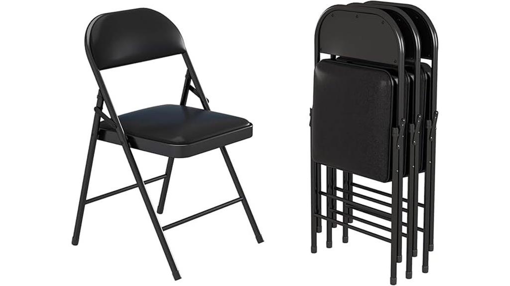 padded folding chair set