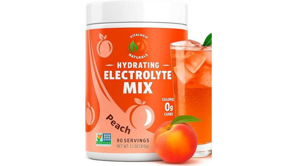 peach flavored electrolyte hydration mix