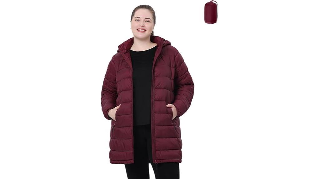 plus size packable jacket