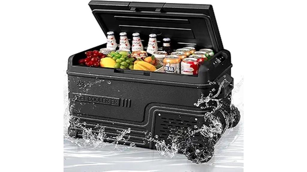 portable electric cooler on wheels