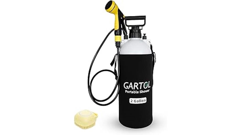 portable handheld shower system