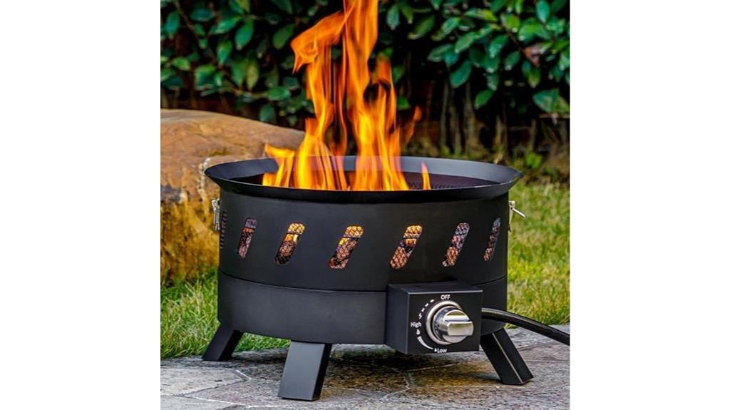 portable outdoor propane firepit