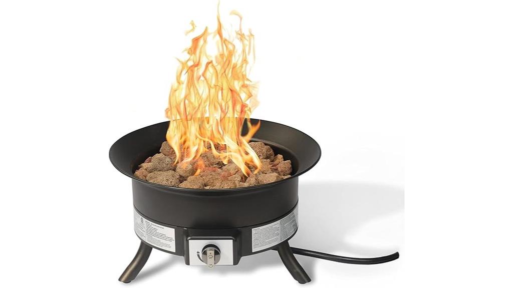 portable round propane firepit