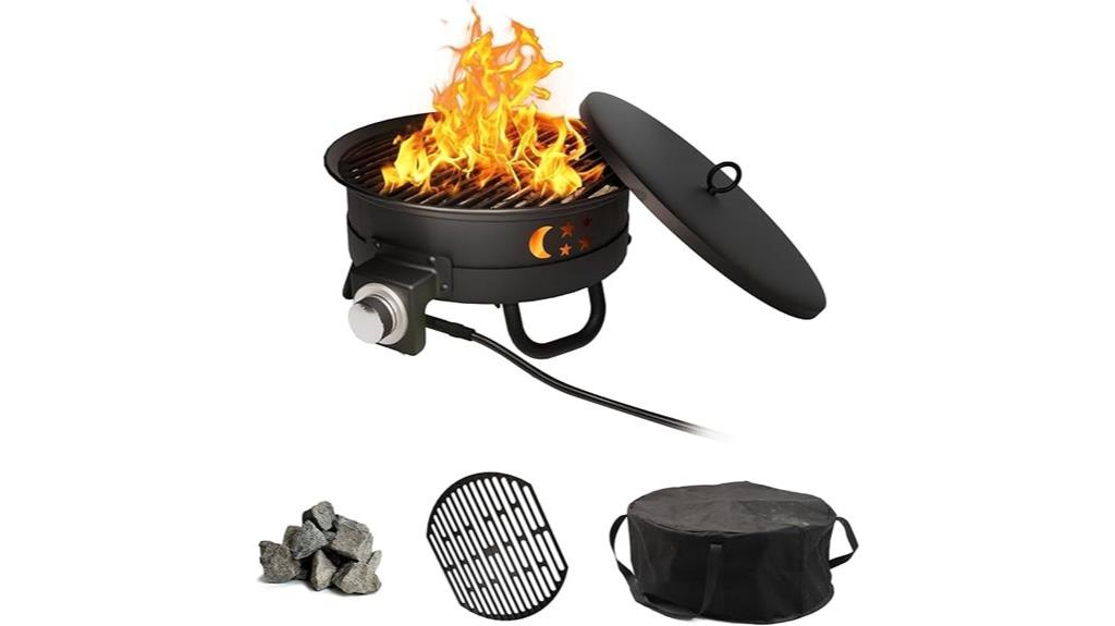 portable smokeless gas fire