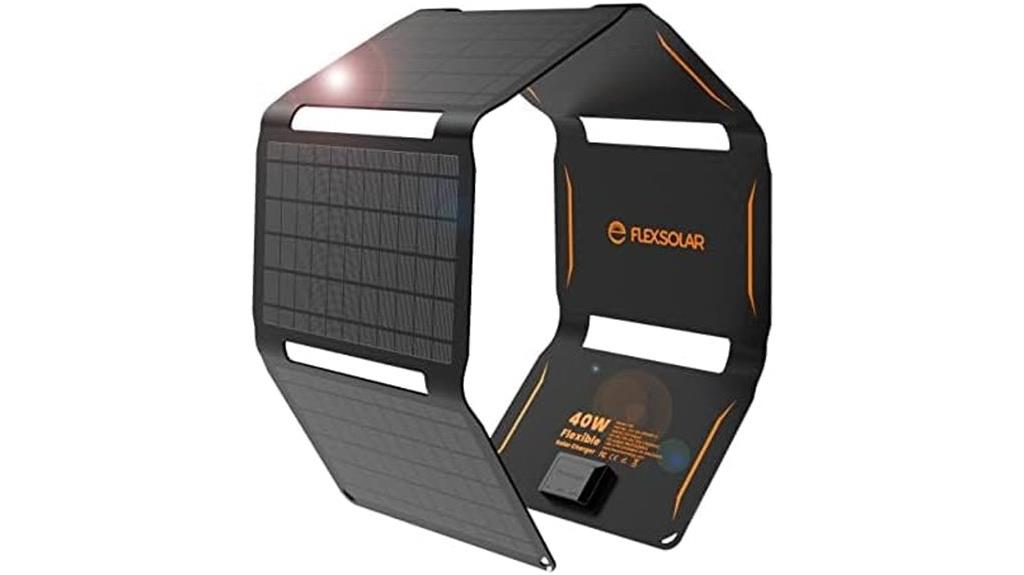 portable solar charger outputs