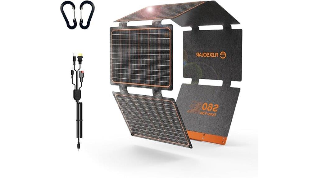 portable solar charger outputs