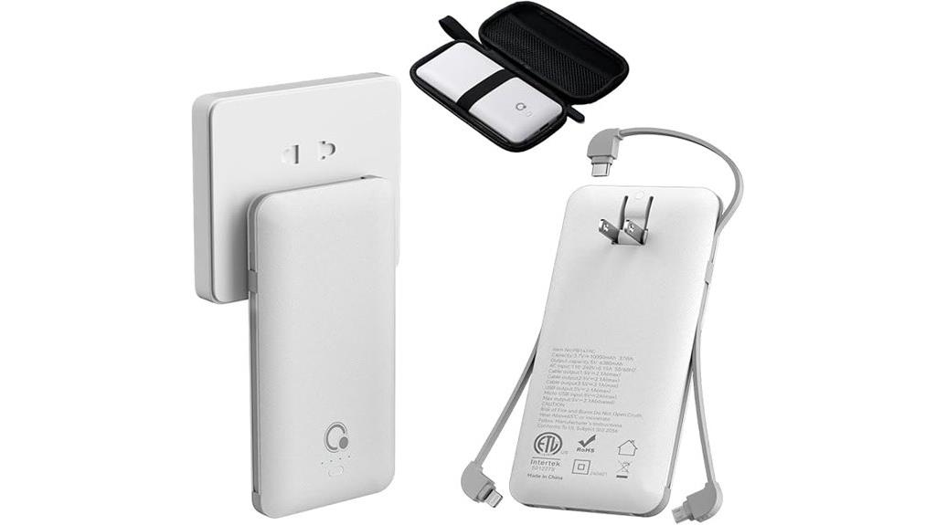 power bank with cables