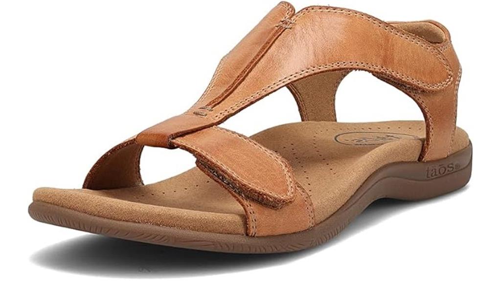 premium caramel leather sandals