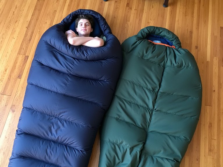 proper sleeping bag sizing