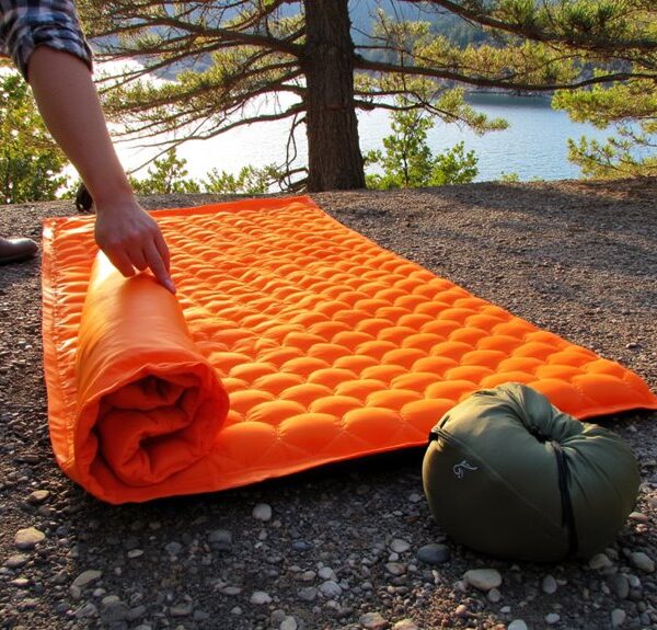 properly set up sleeping pad