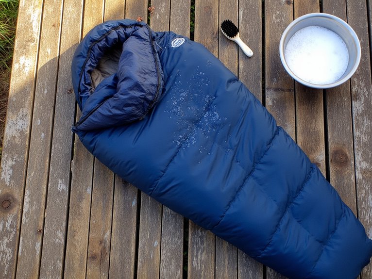 properly wash sleeping bag