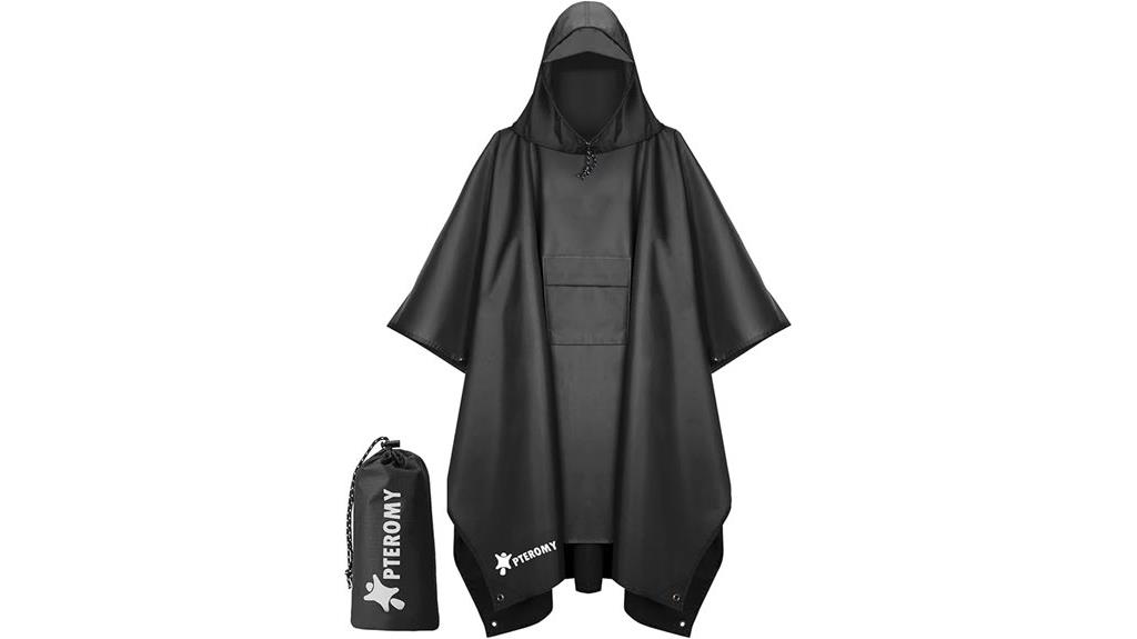 pteromy hooded rain poncho